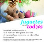 La Concejalía de Servicios Sociales pone en marcha la campaña solidaria ‘Juguetes para tod@s’